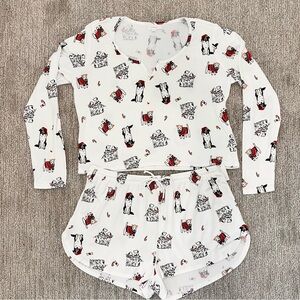 NWT COLSIE Holiday Christmas Dogs Matching Pajamas Women Size XL